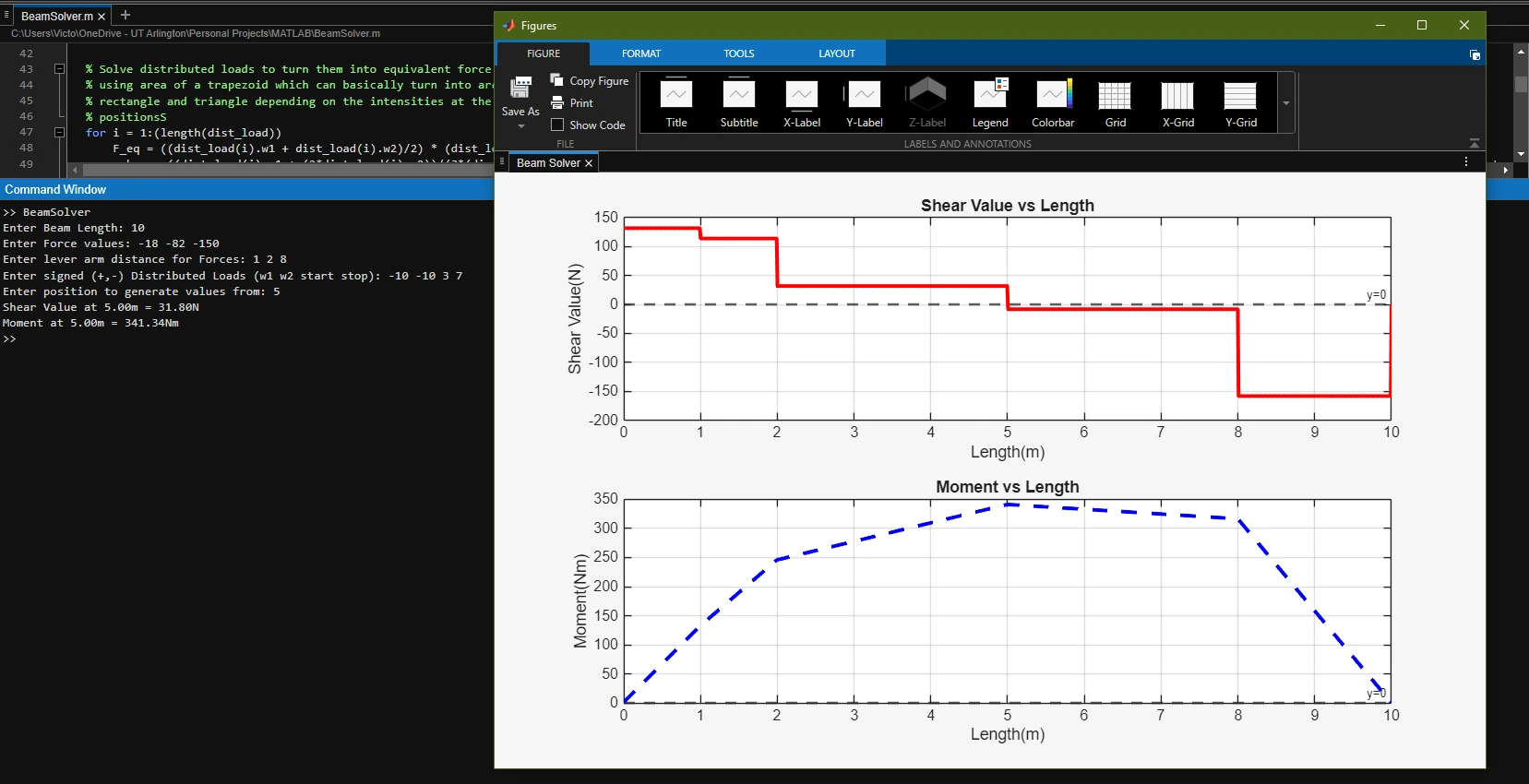 Engineering Statics Beam-Solver